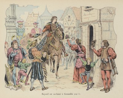El caballero de Bayard aclamado a su llegada a Grenoble, Francia de Paul de Semant